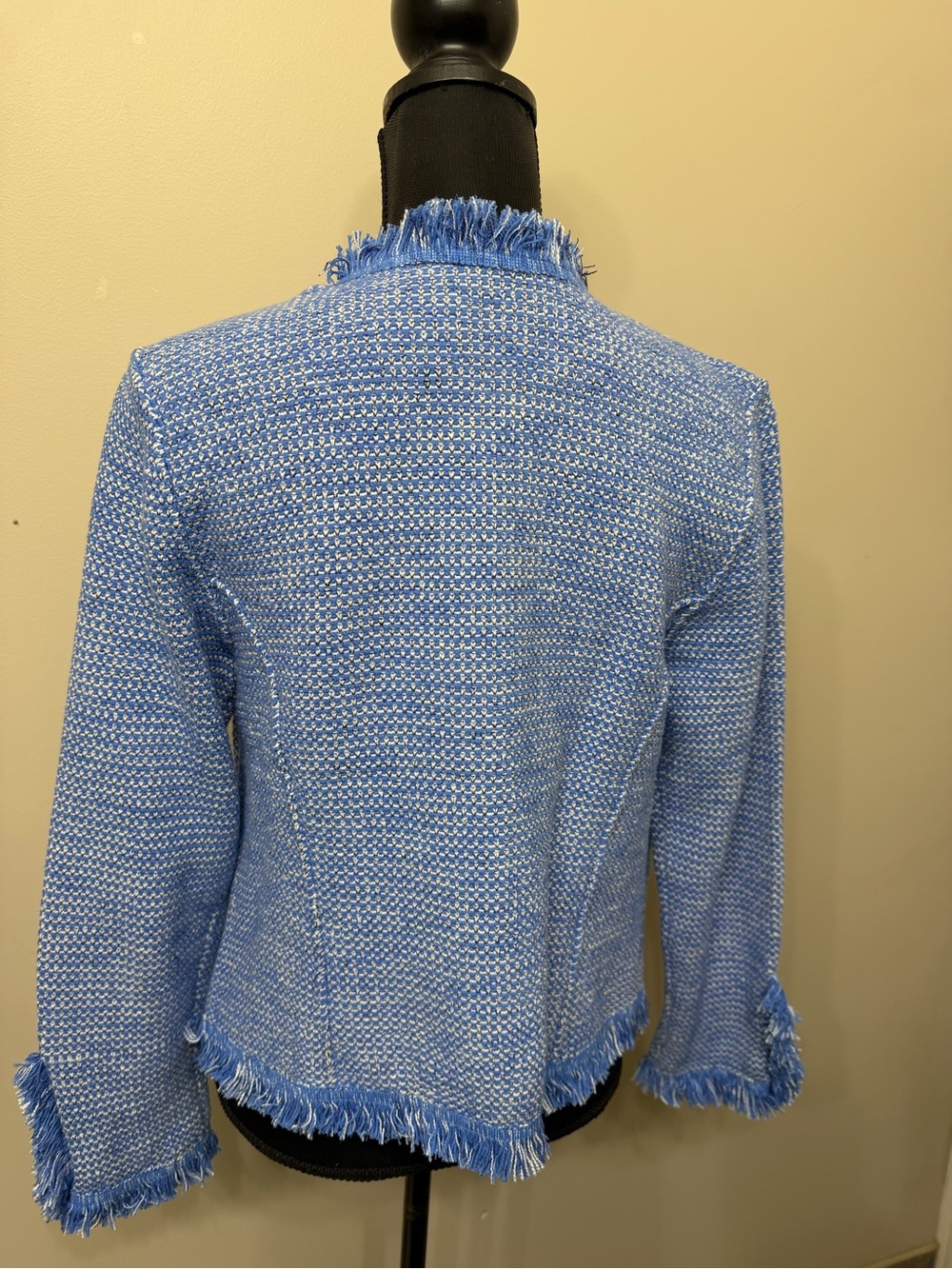 NWT NIC+ ZOE Women’s Blue Fringe Edge Jacket Blazer M - Picture 8 of 11